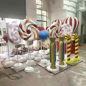 Decorazioni a tema caramelle in fibra di vetro porta oggetti di scena per decorazione di caramelle - Product Image 2