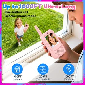 Talkies-walkies vidéo pour enfants, lot de 2, interphone rechargeable, caméra HD, voix, jeux intérieurs et extérieurs, camping, randonnée, garçons, filles, 0-3M, métal - Product Image 4