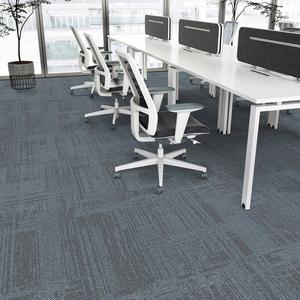 Manufacturer Commercial Modular Square Modern Striped Loop Pile Polypropylene Floor Office Conference Room Carpet Tiles - Product Image 4