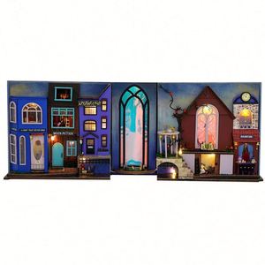 CuteBee - Estantería para Libros de Madera para Armar, con Luz Nocturna LED, Diseño Elegante y Chic, Kit de Decoración para Libros - Product Image 3