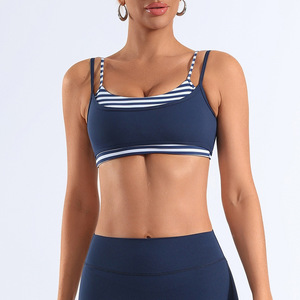 Sujetador Deportivo de Doble Capa con Tirantes Ajustables Súper Suaves y Escote Redondo para Mujer, Fabricantes OEM Personalizados - Product Image 3
