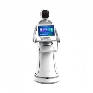 Robots de service hôtelier <span class=keywords><strong>avec</strong></span> interaction vocale, livraison de repas par IA, auto-recharge, en acier inoxydable, fonctionnalités de réduction du bruit - Product Image 5