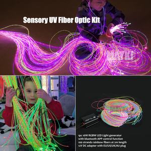 Kits de Iluminação Sensorial de Fibra Óptica que Mudam de Cor, Kit de Iluminação Sensorial UV para Estimulação Visual em Autismo - Product Image 3