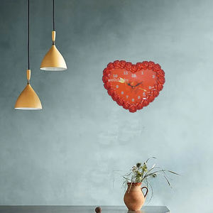 モダンウェディングギフトハート型恋人ローズ装飾目覚ましデスク時計Reloj - Product Image 6