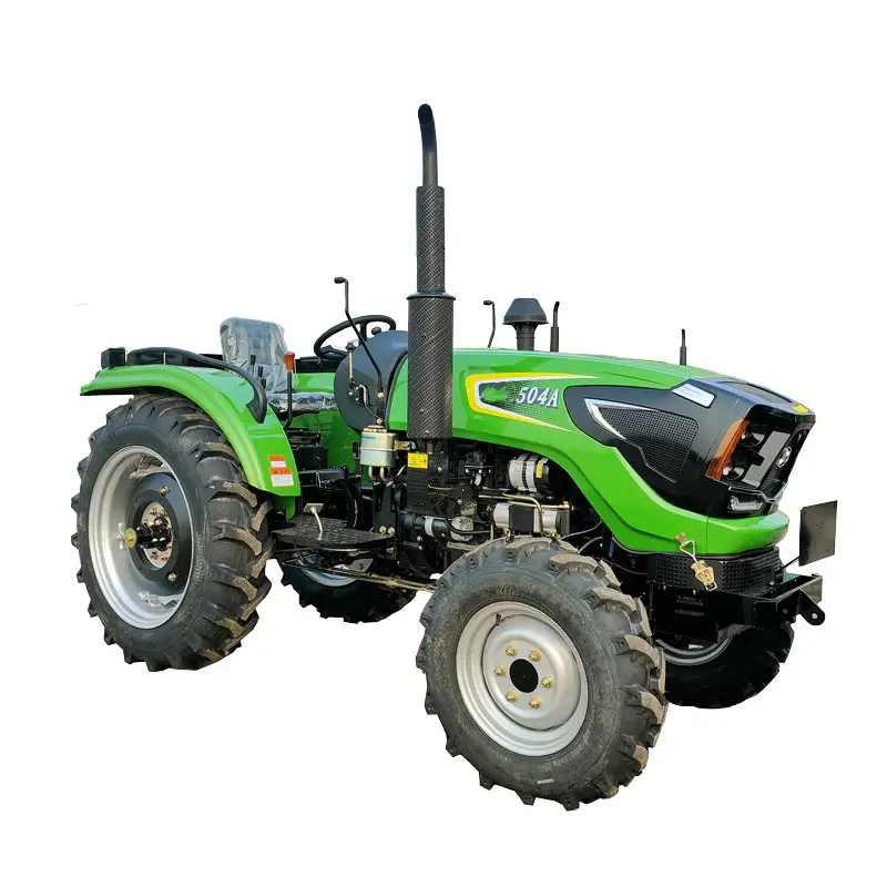Tractor con cargador frontal y retroexcavadora HB504 Huabo 50hp tractor de granja agrícola