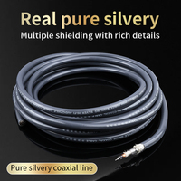 Câble audio YYAUDIO/ Yangyang en argent pur, coaxial RCA, tressé haute densité + blindage en feuille, gaine en PVC, câble de connexion pour haut-parleur, en vrac