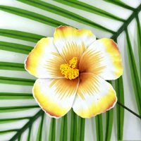 Pinces à cheveux multicolores effet ombré en mousse Hibiscus, accessoire floral pour cheveux, idéal pour la danse Hula, les mariages à la plage et la décoration capillaire féminine