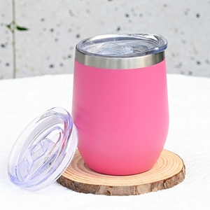 Custom Color 12oz Wine Tumbler <b>Double</b> <b>Wall</b> Vacuum Insulated Stainless Steel Cup for Souvenir Shop - Product Image 1