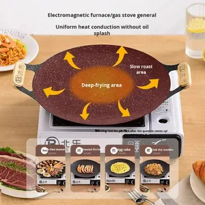 Camping-Grill pfanne im koreanischen Stil für den Heimgebrauch Tragbarer Elektroherd Außen kassetten herd Spezial grill Eisenplatte Aluminium - Product Image 3