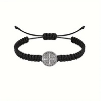 Bracelet unisexe en fer fait main réglable, motif Vierge Marie chrétienne, populaire en Europe et en Amérique, vente en gros