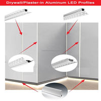 Profilé LED en alliage d'aluminium anodisé pour éclairage linéaire de plafond, dissipation thermique