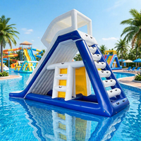 Prix d'usine Grand toboggan gonflable commercial avec canopy et glissière aquatique pour parcs aquatiques