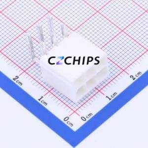 X9357WR-2x03-N0SN Wire-to-Board Pin Header Bent Lead Through Hole,P=4.2mm Connector 2x3P 4.2mm Right Angle Insert 6P - Product Image 1