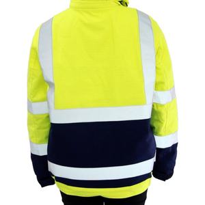 Gelbe reflektierende Sicherheits jacke ANSI Klasse 2 mit LED-Blitz und wasserdicht für Winter-Outdoor-Aktivitäten Kunden spezifisches Logo - Product Image 3