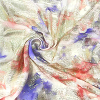 Offre Spéciale haute couture luxe 100% vraie soie Jacquard tissu main toucher doux tissé Technique pour les robes de filles soie de haute qualité