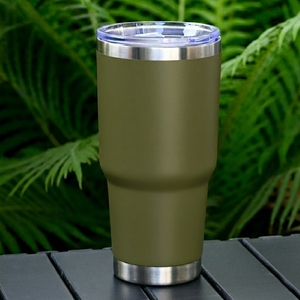 Custom Logo 30oz Powder Coated Gift Tumbler 30 oz Double Wall Vacuum Insulated Stainless Steel Camping Coffee Travel <b>Mug</b> - Product Image 1