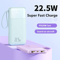 Batterie Externe Ultra-Mince Personnalisée 22,5 W à Charge Rapide 10000 mAh PD Bidirectionnelle au Lithium Polymère avec Écran LED