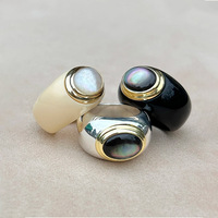Nouvelle bague pour femme, style européen et américain, mode royale, vintage, en laiton plaqué or avec pierres incrustées