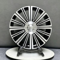 Jantes forgées 20 21 22 pouces 5x112 5x130 noires avec face usinée pour Rolls Royce Ghost Bentley Flying Spur Mercedes AMG