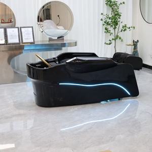 Lit de <span class=keywords><strong>massage</strong></span> électrique ergonomique - Station de spa capillaire de luxe à circulation d'eau pour salon de coiffure professionnel et centre de bien-être - Product Image 2