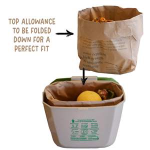 Sacs en papier kraft biodégradables, résistants à la graisse et à l'eau, pour la vente en gros, l'utilisation en restauration rapide et les déchets alimentaires en <span class=keywords><strong>cuisine</strong></span> - Product Image 3