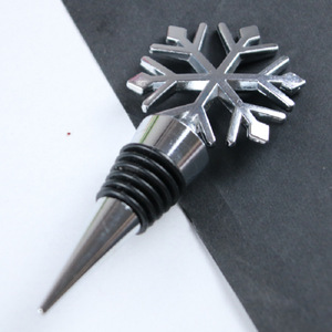 CXS Snowflake <b>Wine</b> <b>Stopper</b> Silver Zinc Alloy Leak Proof Bottle Seal For <b>Wine</b> Preservation - Product Image 2
