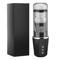 Copa de Masturbación Masculina Automática, con 10 Modos de Vibración y 5 Modos de Rotación, Dispositivos de Succión, Juguete Sexual de Manos Libres