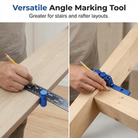 Jeu de gabarits d'escalier sur mesure pour équerre de menuisier avec support, verrou hexagonal stable pour guide de scie circulaire