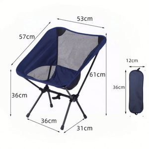 Chaises portables d'extérieur légères pliables réglables pour jardins et extérieurs, chaise de camping et de plage Moon - Product Image 4
