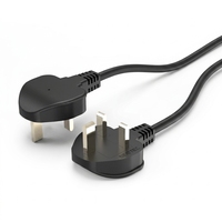 Cable de Alimentación con Conductor de Cobre Puro Británico, Aprobado por ASTA BSI, H05VV-F, Cable de Repuesto para Monitor de Computadora, TV, Reino Unido, Singapur, Malasia, GCC