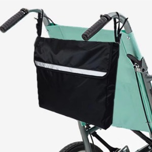 Wheelchair Carry Bag Arm Rest Pouch <b>Rollator</b> <b>Walkers</b> Knee Scooters Side Storage Organizer Elderly Seniors Adults Travel Tote - Product Image 2