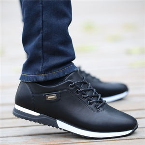 Chaussures basses en cuir PU de haute qualité, confortables, antidérapantes, respirantes, à lacets, style décontracté pour hommes - Product Image 6
