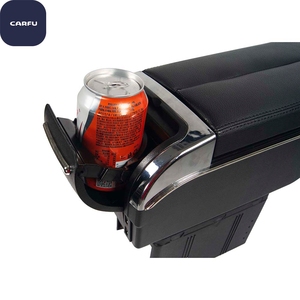CARFU New Universal Car Cup Holder Multi Armrest <b>Console</b> Box with 7 USB Ports Modern Design ABS PVC Leather Customizable Colors - Product Image 4