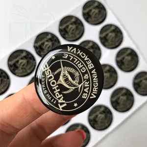 Logo personalizzato 3D rotonda di Cristallo Etichetta Cupola Trasparente di Resina Epossidica Sticker
