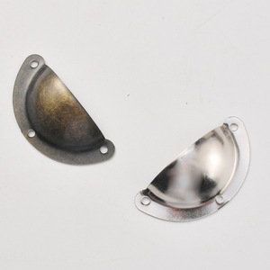 Furniture Handle Oval Iron Cabinet Handle Antique Bronze <b>Silver</b> Plated Durable Chinese Style 301 - Product Image 2