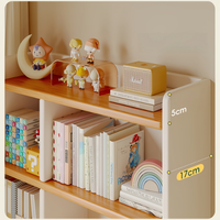 Ensemble de bureau d'ordinateur en bois massif de style crème au design moderne, gain de place pour chambre à coucher, coiffeuse, bureau d'étude pour enfants et bibliothèque combinée