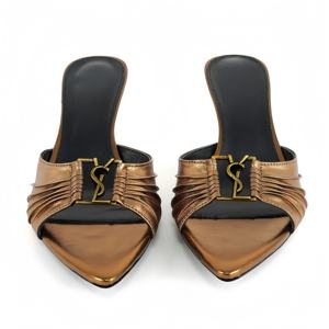 Luxury <b>Summer</b> Women's Sandals Plus Size Fashion Casual High-heeled Sandals Metallic <b>Heel</b> Women's Pointed Toe High <b>heel</b> Shoes - Product Image 4