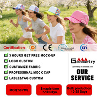 Gorra de béisbol de malla de 5 paneles Hot Pink Flamingo, ajustable con cierre a presión, transpirable, con visera curva, estilo camionero, ideal para verano, del fabricante.