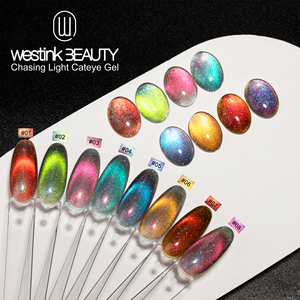 Yeni renk kovalayan ışık kedi göz jeli toptan ücretsiz örnek Oem sihirli kedi göz tırnak jeli lehçe 15ml - Product Image 6