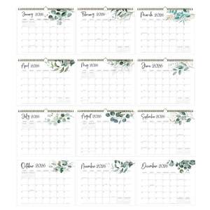 Calendrier mural anglais annuel créatif Calendriers muraux à double <span class=keywords><strong>bobine</strong></span> métallique personnalisés pour la planification et l'organisation de la maison et du bureau - Product Image 5