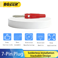 Connecteur électrique empilable à 7 broches avec fiche banane de 4 mm - Broche en cuivre avec prise de borne métallique pour les tests