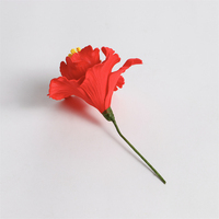 Fleur de hibiscus artificielle en mousse EVA de couleur unie, style hawaïen, pour cheveux et oreilles, ou comme couronne