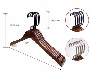 Appendiabiti in Legno Marrone di <span class=keywords><strong>Lusso</strong></span> con Logo Personalizzato per Hotel e Negozi, Eleganza per la Conservazione degli Abiti - Product Image 6