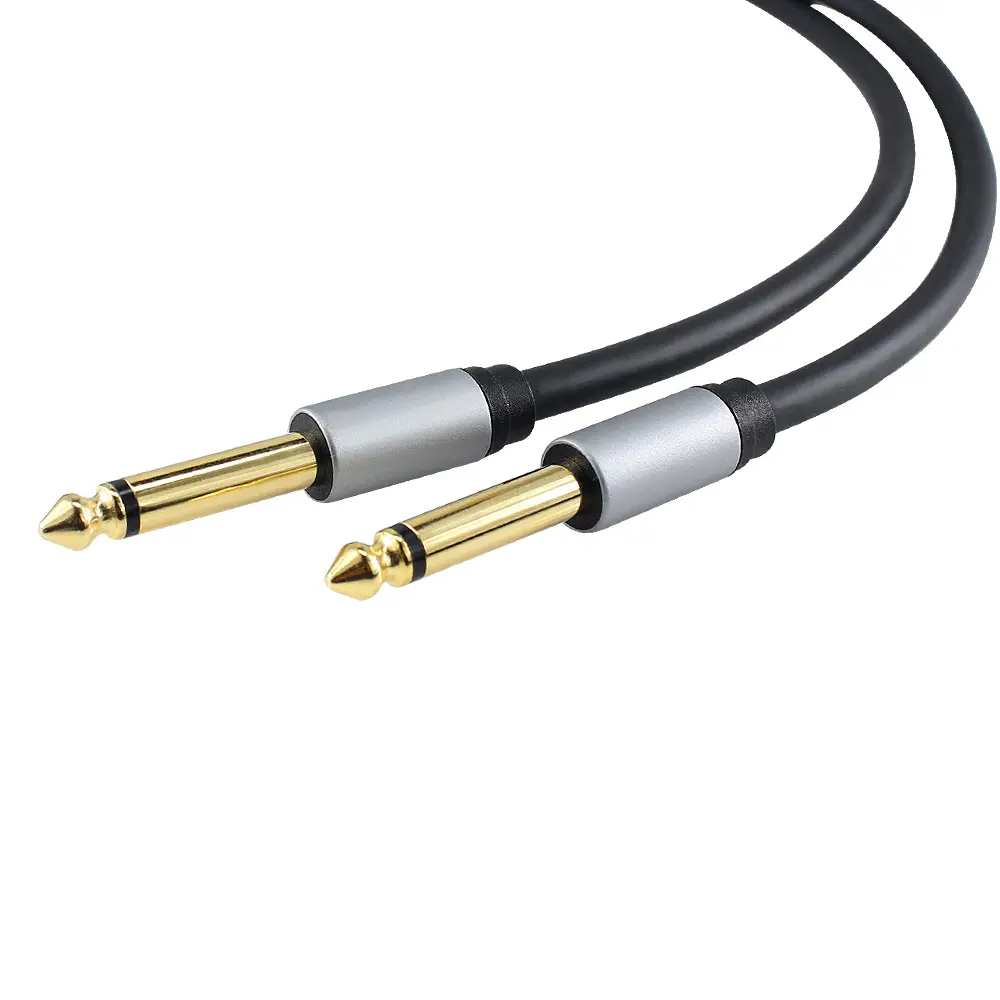 High quality 6.35mm audio cable male to male gold plated guitar cable 6.35mm 1/4 TRS Best electric Guitar Audio Cable