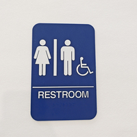 Panneaux de signalisation ADA unisexes pour toilettes, avec braille, pour entreprises ou bureaux