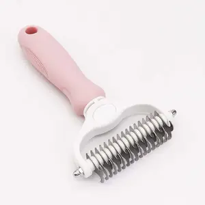 Deshedding Own The Patent Cat Dog Double-sided Hair Dematting And Deshedding Undercoat Rake Comb Tool Pet Grooming Brush