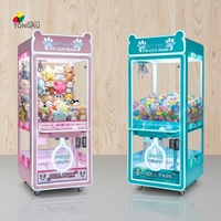 Jeu d'arcade commercial à joueur unique Machine à griffes de grue transparente à bas prix Divertissement à pièces à vendre