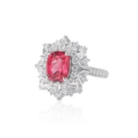 DEYIN pierre précieuse naturelle laboratoire cultivé saphir pierre précieuse bague carrée S925 argent Miossantie bague bijoux fins de haute qualité