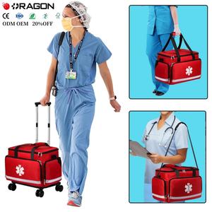 Tùy chỉnh công suất lớn có thể tháo rời bền nhãn hiệu Viện trợ đầu tiên responder y tế Xe đẩy túi với bánh xe - Product Image 2