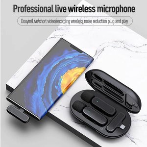 Gran oferta portátil Mini K61 K60 micrófono Lavalier Construcción de Metal Audio Video Cancelación de ruido registro Plug Play inalámbrico - Product Image 5
